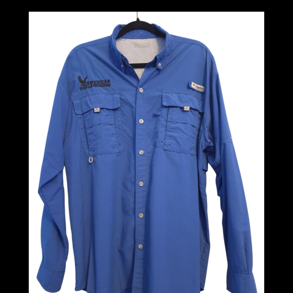 Columbia Men's Blue‎ Long Sleeve Shirt